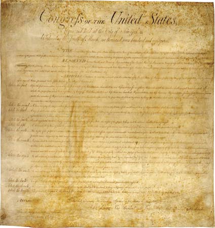 the Bill of Rights was not