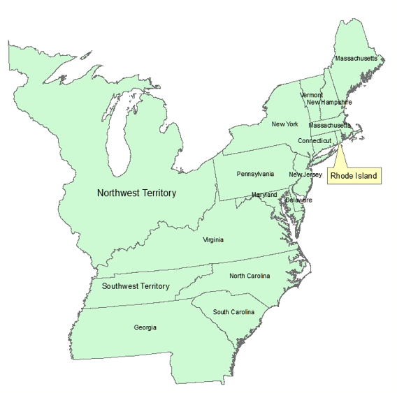 United States Map 1790