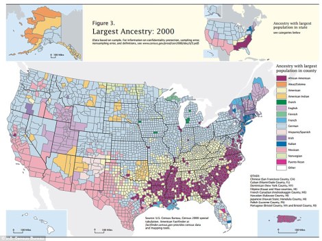 Ancestry map Census